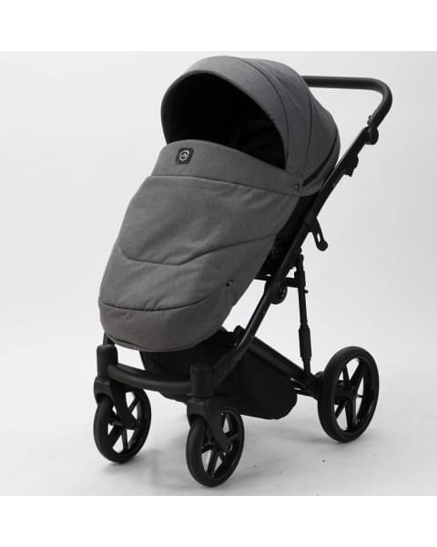 Детская коляска Adamex Mobi 2 в 1 M-PS108 Темно-серый, Кожа