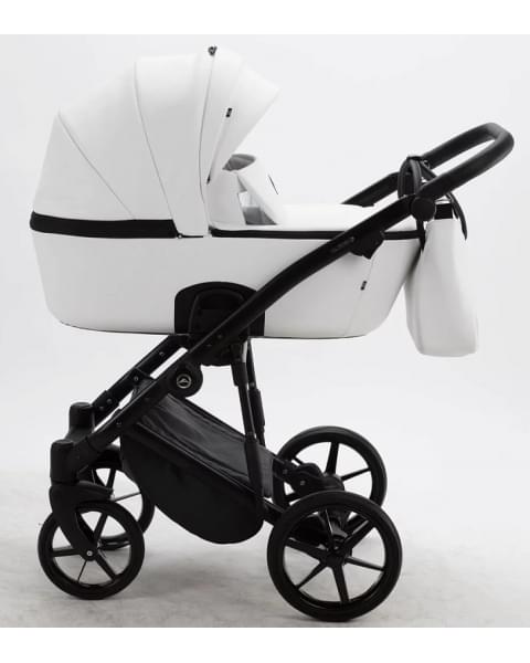 Детская коляска Adamex Mobi Deluxe 3 в 1 M-SA01 (БЕЛАЯ КОЖА)