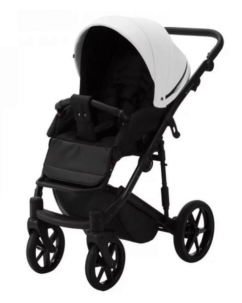 Детская коляска Adamex Mobi Deluxe 3 в 1 M-SA01 (БЕЛАЯ КОЖА)