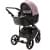 Детская коляска Adamex Nola Deluxe 2 в 1 N-SD106 (СИРЕНЬ КОЖА + ЧЕРН.КОЖА)