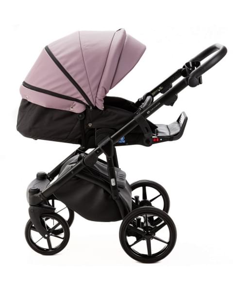 Детская коляска Adamex Nola Deluxe 2 в 1 N-SD106 (СИРЕНЬ КОЖА + ЧЕРН.КОЖА)
