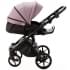 Детская коляска Adamex Nola Deluxe 2 в 1 N-SD106 (СИРЕНЬ КОЖА + ЧЕРН.КОЖА)
