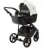 Детская коляска Adamex Nola Deluxe 3 в 1 N-SD104 (КРЕМОВАЯ КОЖА + ЧЕРН.КОЖА)