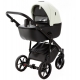 Детская коляска Adamex Nola Deluxe 3 в 1 N-SD104 (КРЕМОВАЯ КОЖА + ЧЕРН.КОЖА)