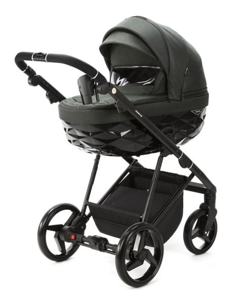 Детская коляска Adamex Quantum 3 в 1 Q-TK105 LUX (Т.ЗЕЛЕНЫЙ)