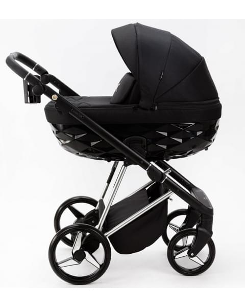 Детская коляска Adamex Quantum Special Edition 2 в 1 Q-TK618 (ЧЕРНЫЙ+ХРОМ РАМА)