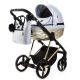 Детская коляска Adamex Quantum Star Premium 3 в 1 Q-STAR36 (ГОЛУБОЙ+ЗОЛОТО.РАМА)