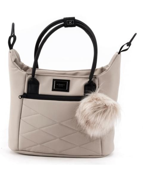 Детская коляска Adamex Quantum Superstar Deluxe 3 в 1 Q-STAR155-K (СВ.БЕЖ.КОЖА+СВ.БЕЖ.ДНО+БЕЖ.РАМА)