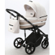 Детская коляска Adamex Rimini 3 в 1 RI30-LUX КРЕМ.ЖАККАРД+БЕЖ.ПЕРЛ.КОЖА+БЕЛ.ОТДЕЛКА