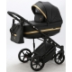 Детская коляска Adamex Rimini Deluxe 3 в 1 RI203 ЧЕРН.КОЖА+ЗОЛОТО.ОТДЕЛКА