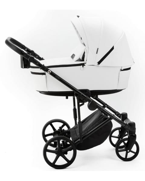 Детская коляска Adamex Zico Deluxe New 2 в 1 ZN-SA01 (БЕЛАЯ КОЖА)