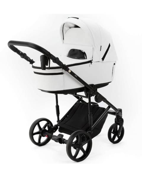 Детская коляска Adamex Zico Deluxe New 2 в 1 ZN-SA01 (БЕЛАЯ КОЖА)