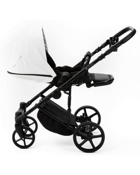 Детская коляска Adamex Zico Deluxe New 2 в 1 ZN-SA01 (БЕЛАЯ КОЖА)