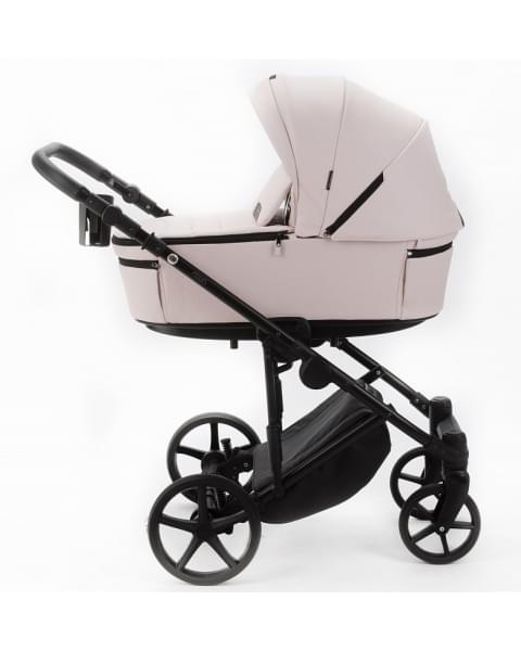 Детская коляска Adamex Zico Deluxe New 2 в 1 ZN-SA15 СВЕТЛО-РОЗОВАЯ КОЖА