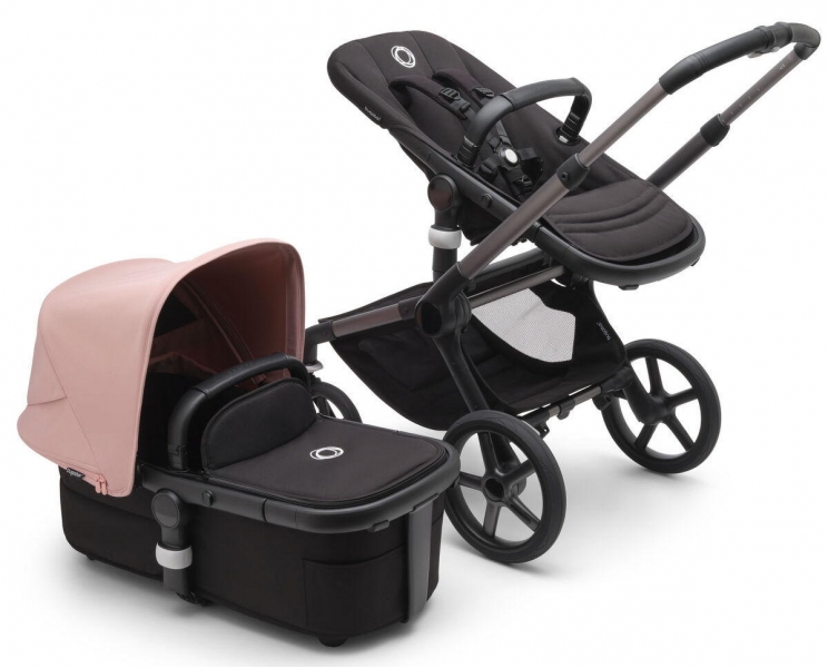 Детская коляска Bugaboo Fox 5 2 в 1 Graphite/Midnight Black/Morning Pink
