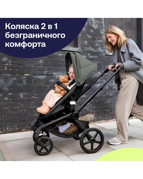 Детская коляска Bugaboo Fox 5 Complete 2 в 1 Black/Midnight Black/Forest Green