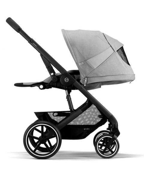 Детская коляска Cybex Balios S Lux BLK Aton B2 i-Size 3 в 1 Lava Grey с дождевиком/Volcano Black