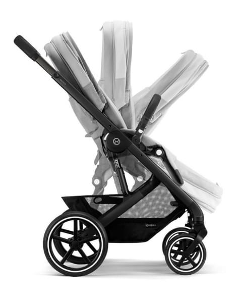Детская коляска Cybex Balios S Lux BLK Aton B2 i-Size 3 в 1 Lava Grey с дождевиком/Volcano Black