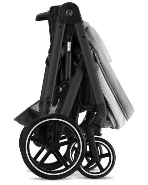 Детская коляска Cybex Balios S Lux BLK Aton B2 i-Size 3 в 1 Lava Grey с дождевиком/Volcano Black