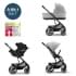 Детская коляска Cybex Balios S Lux BLK Aton B2 i-Size 3 в 1 Lava Grey с дождевиком/Volcano Black