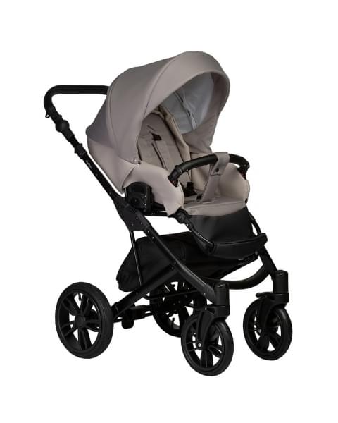 Детская коляска Indigo Mio S 2 в 1 01 св.бежевая кожа+бежевый