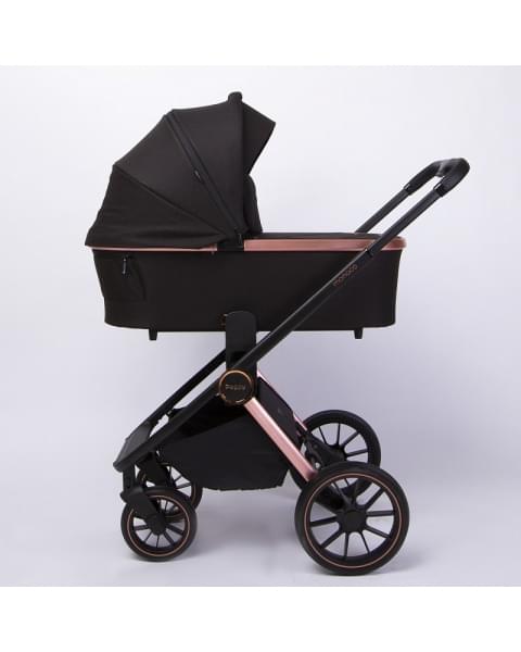 Детская коляска Peppy Monaco GP 2 в 1 Rose Black рама черно-золотая