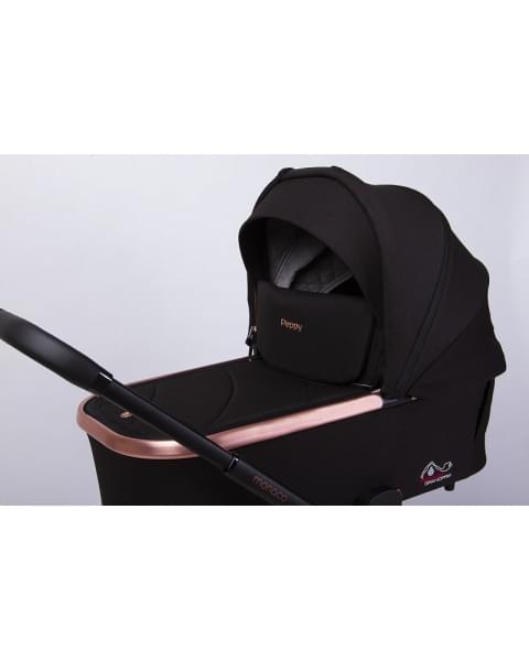 Детская коляска Peppy Monaco GP 2 в 1 Rose Black рама черно-золотая