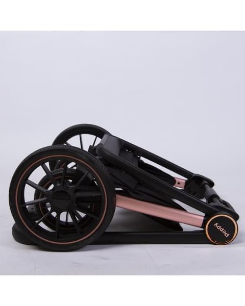 Детская коляска Peppy Monaco GP 2 в 1 Rose Black рама черно-золотая