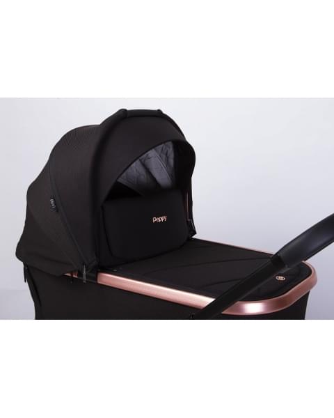 Детская коляска Peppy Monaco GP 2 в 1 Rose Black рама черно-золотая