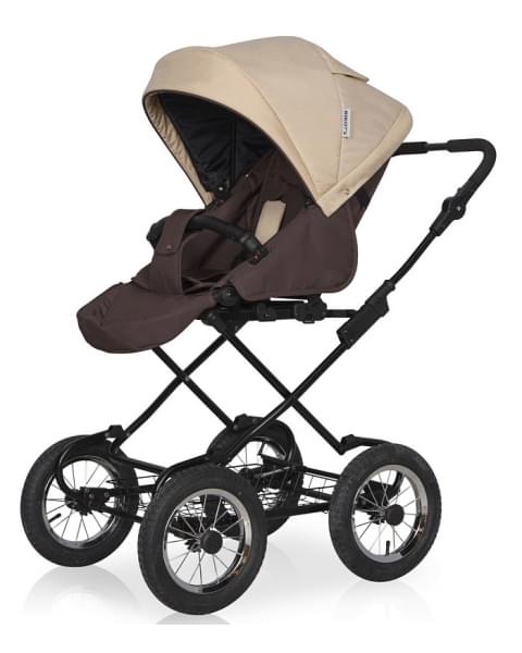 Детская коляска Riko Basic Bella Classic 2 в 1 07 коричневый-бежевый