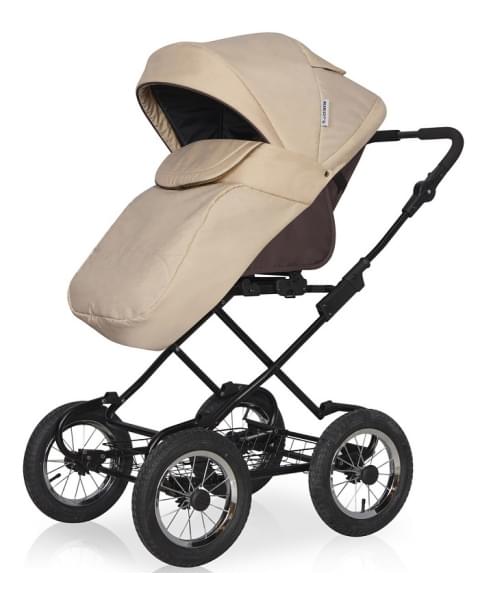 Детская коляска Riko Basic Bella Classic 2 в 1 07 коричневый-бежевый