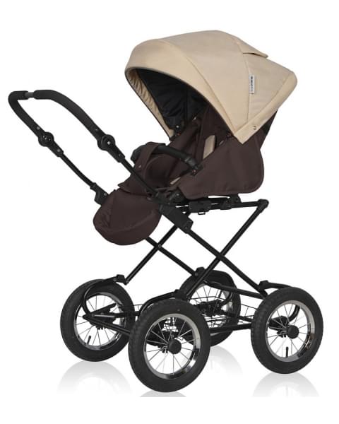 Детская коляска Riko Basic Bella Classic 2 в 1 07 коричневый-бежевый