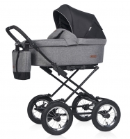 Детская коляска Riko Basic Bella Lux Classic 2 в 1 01 темно-серый