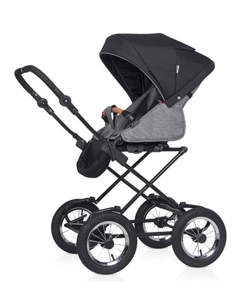 Детская коляска Riko Basic Bella Lux Classic 2 в 1 01 темно-серый