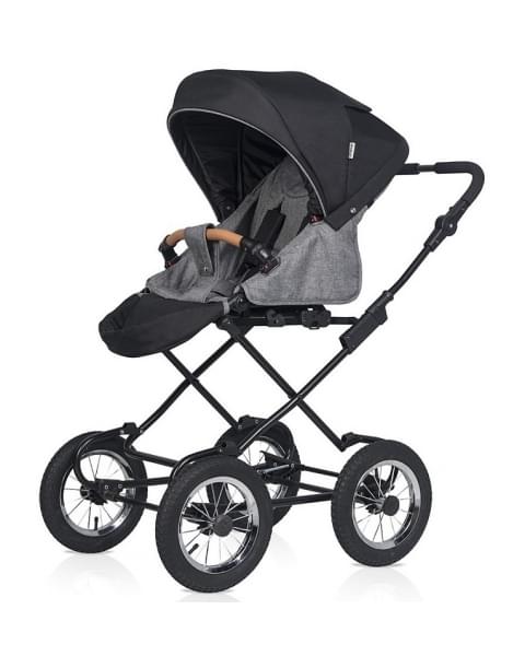 Детская коляска Riko Basic Bella Lux Classic 2 в 1 01 темно-серый