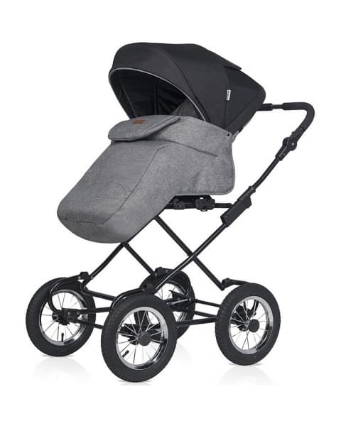 Детская коляска Riko Basic Bella Lux Classic 2 в 1 01 темно-серый
