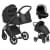 Детская коляска Roan Bass Next Кожа 3 в 1 с автокреслом Tutis Elo Lux EduSky Black RN088/1 Black/Black