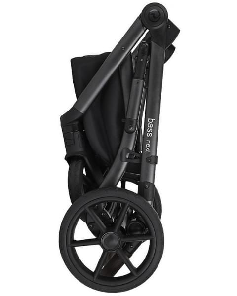 Детская коляска Roan Bass Next Кожа 3 в 1 с автокреслом Tutis Elo Lux EduSky Black RN088/1 Black/Black