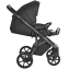 Детская коляска Roan Bass Next Кожа 3 в 1 с автокреслом Tutis Elo Lux EduSky Black RN088/1 Black/Black