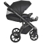 Детская коляска Roan Bass Next Кожа 3 в 1 с автокреслом Tutis Elo Lux EduSky Black RN088/1 Black/Black