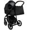 Детская коляска Roan Esso 2025 Кожа 2 в 1 ESSK/210/1 Black /Black/руч.Тем.коричневый