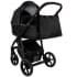 Детская коляска Roan Esso 2025 Кожа 2 в 1 ESSK/210/1 Black /Black/руч.Тем.коричневый