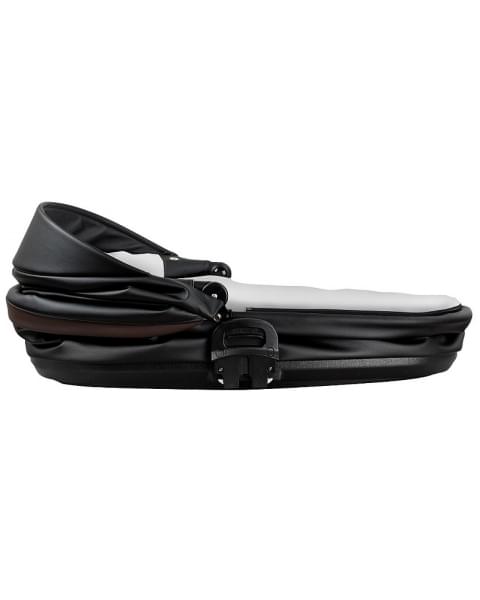 Детская коляска Roan Esso 2025 Кожа 2 в 1 ESSK/210/1 Black /Black/руч.Тем.коричневый