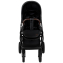 Детская коляска Roan Esso 2025 Кожа 2 в 1 ESSK/210/1 Black /Black/руч.Тем.коричневый