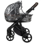 Детская коляска Roan Esso 2025 Кожа 2 в 1 ESSK/210/1 Black /Black/руч.Тем.коричневый