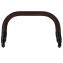 Детская коляска Roan Esso 2025 Кожа 2 в 1 ESSK/210/1 Black /Black/руч.Тем.коричневый