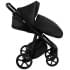 Детская коляска Roan Esso 2025 Кожа 2 в 1 ESSK/210/1 Black /Black/руч.Тем.коричневый