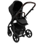 Детская коляска Roan Esso 2025 Кожа 2 в 1 ESSK/210/1 Black /Black/руч.Тем.коричневый