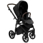 Детская коляска Roan Esso 2025 Кожа 2 в 1 ESSK/210/1 Black /Black/руч.Тем.коричневый