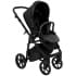 Детская коляска Roan Esso 2025 Кожа 2 в 1 ESSK/210/1 Black /Black/руч.Тем.коричневый